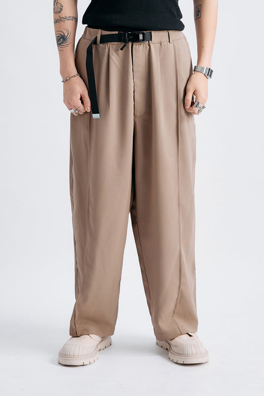 JIN Crane three-dimensional tailoring wide pants-khaki