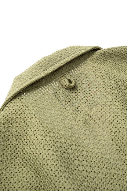 Mesh Hollowed-out Shirt 網格簍空洞洞襯衫-綠