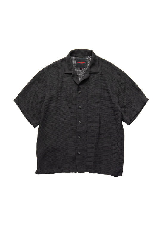JINEASTERNAU Mesh Hollowed-out Shirt 網格簍空洞洞襯衫-黑