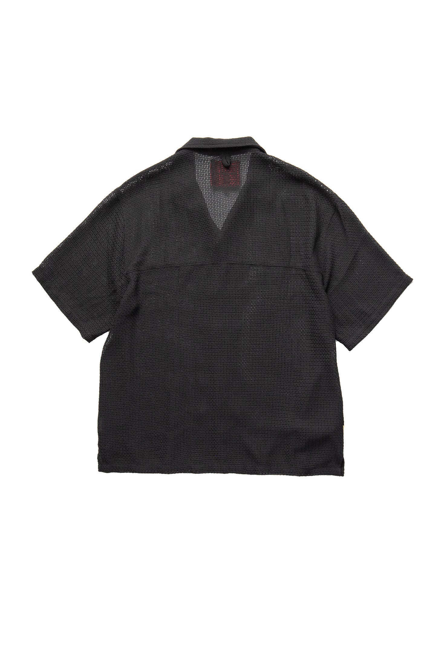 Mesh Hollowed-out Shirt 網格簍空洞洞襯衫-黑