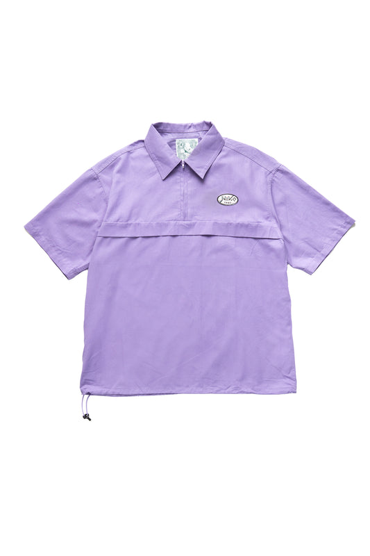 JINEASTERNAU x VVebrand CYBER RIDER 半門襟短袖襯衫上衣-紫