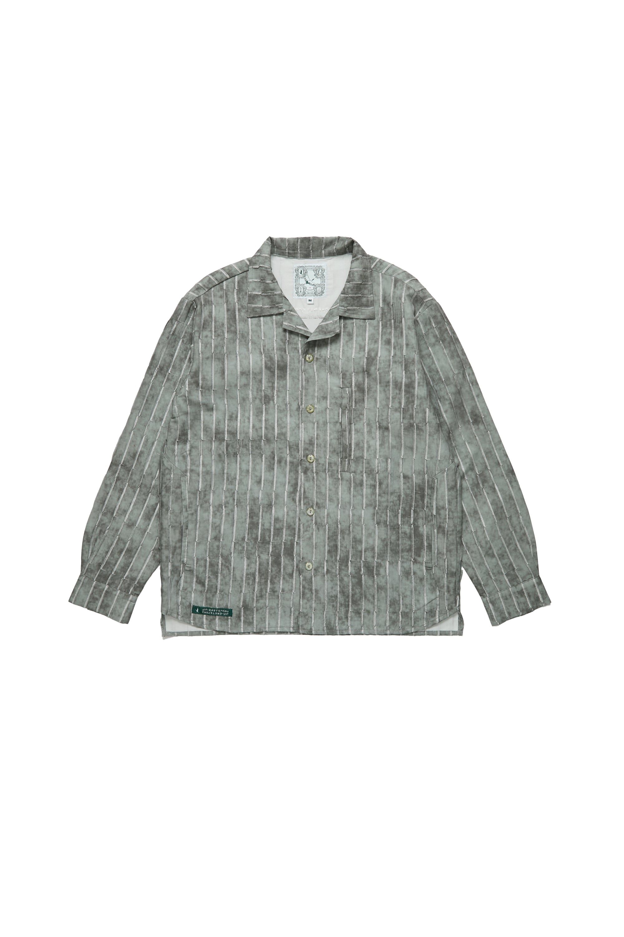 Ink Wash Foil-Print Washed Long Shirt (Ships 11/10)