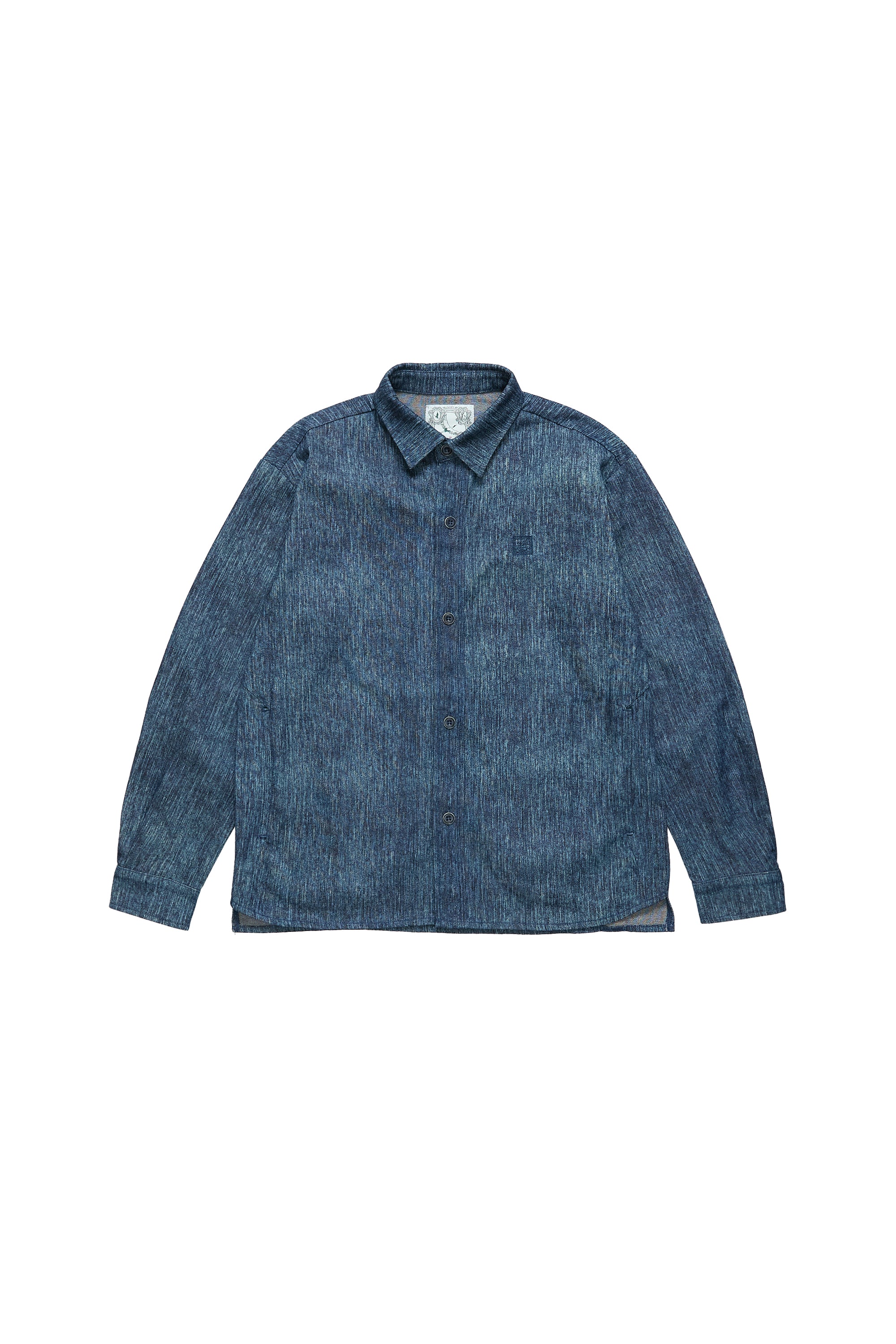 縦綾 デニム ロングシャツ（11/10発送）