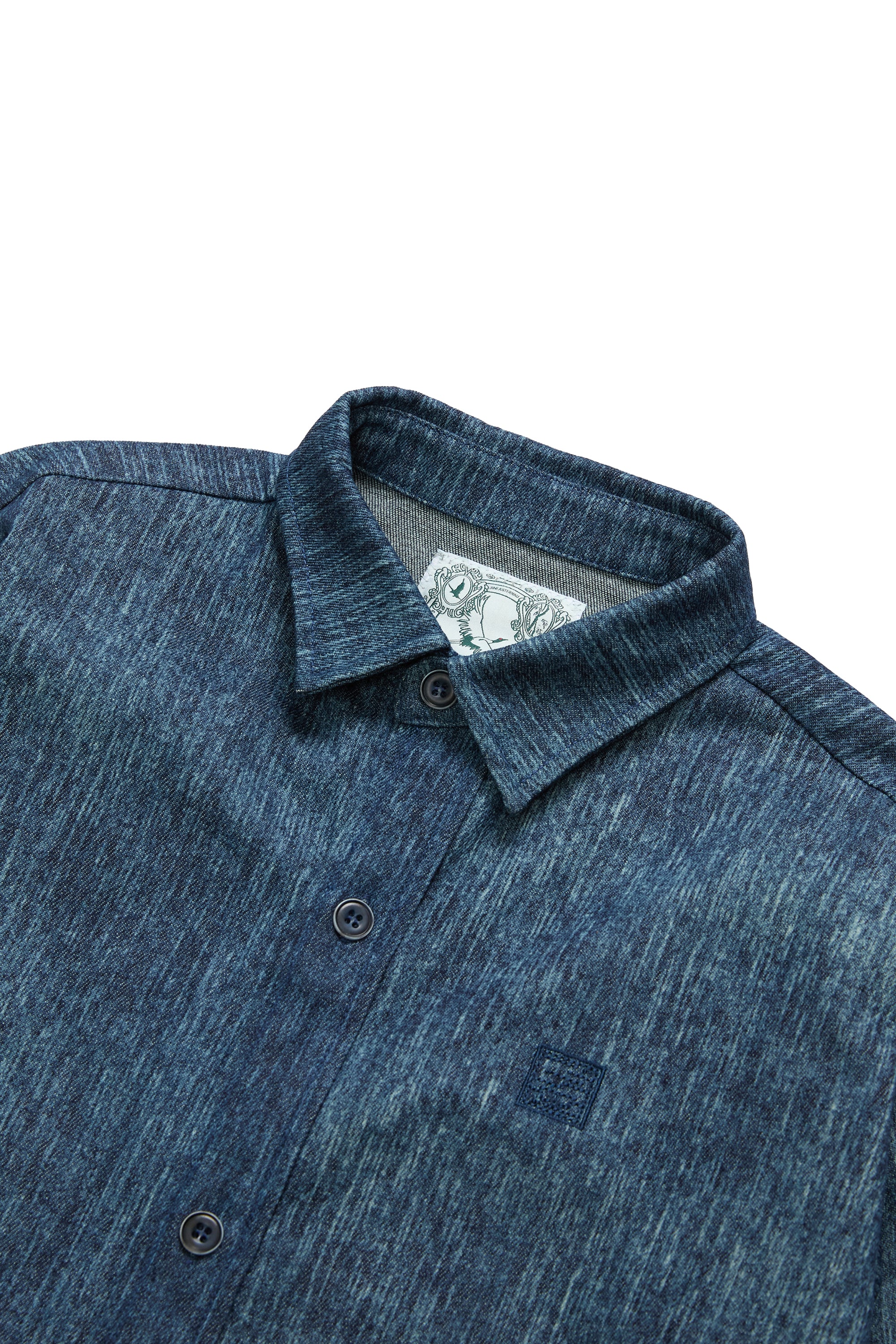 縦綾 デニム ロングシャツ（11/10発送）