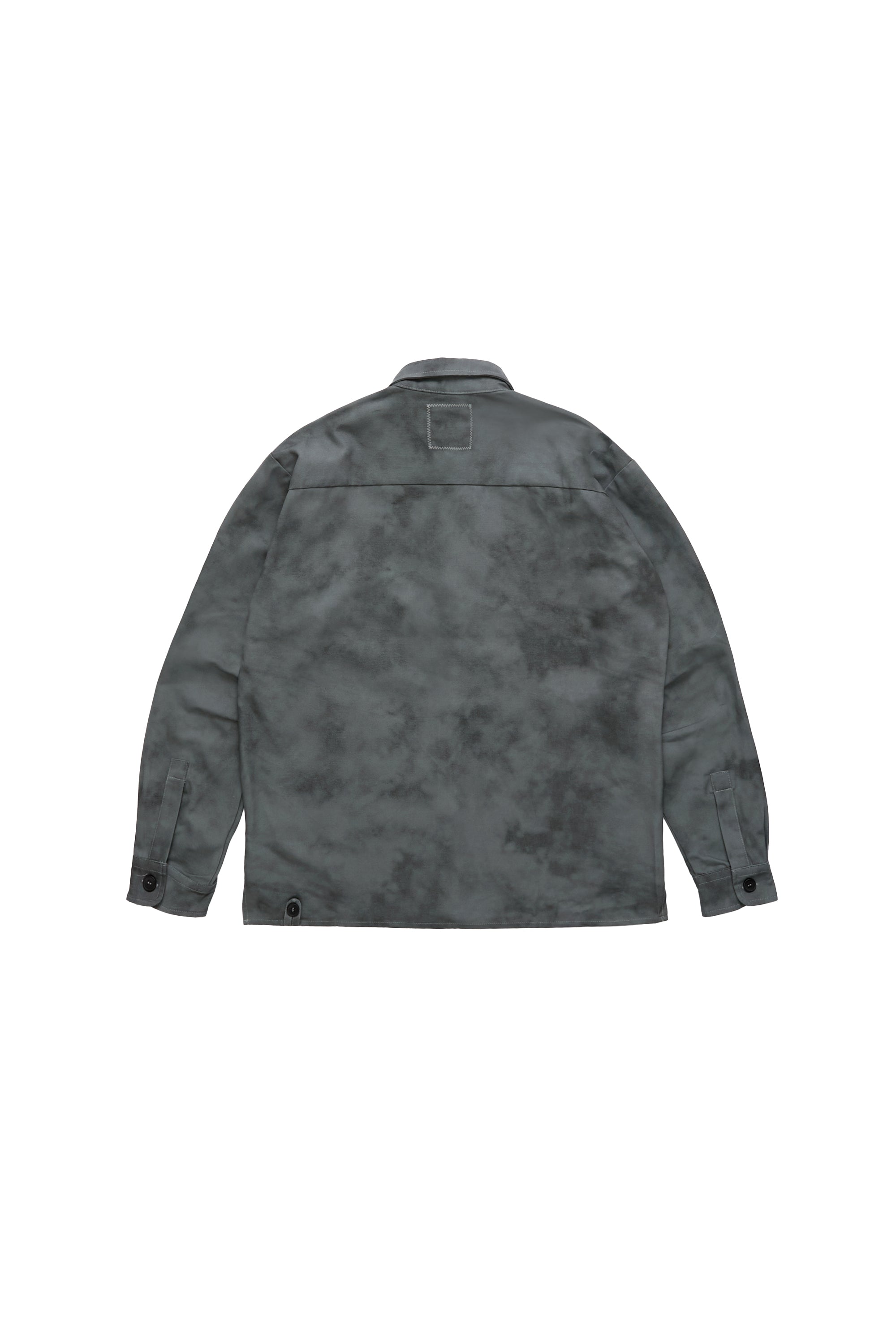 スプレー燻し染め ロングシャツ - グレー（11/10発送）